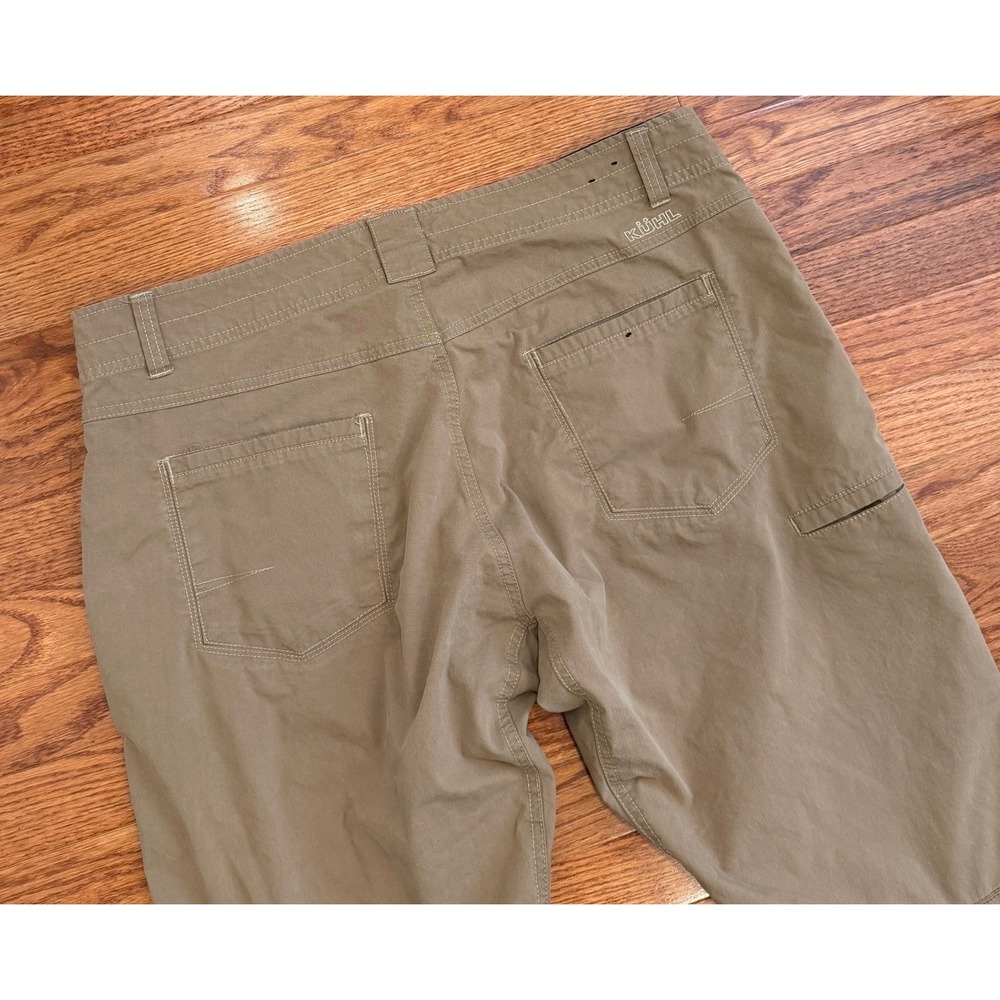 Kuhl Slax Pants Mens 38x30 Brown Khaki Hiking Outdoor Cotton Nylon Stretch